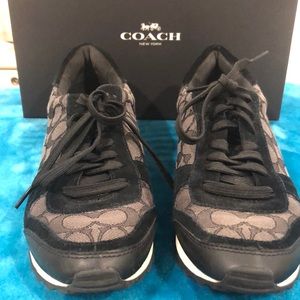 Coach black sneaker Size 10.